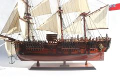 GIANHIEN TS0006W60 HMS BARK ENDEAVOUR AHŞAP HAZIR YELKENLİ SAVAŞ GEMİSİ MAKETİ