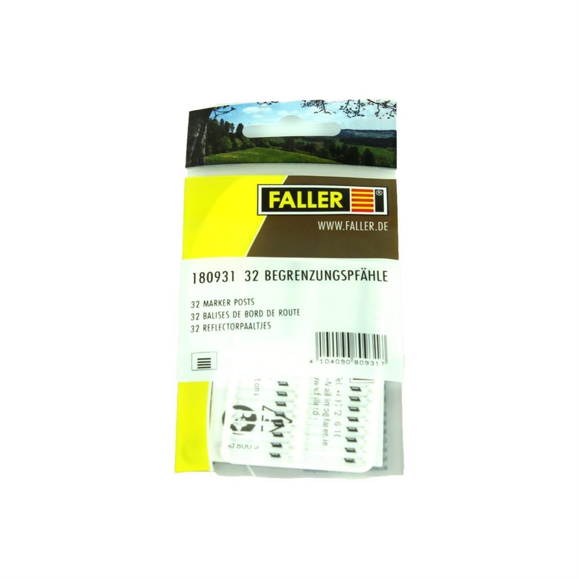 Faller 180931 1/87 İşaretli Yol Kenarı Direği ( 32 Adet ) Demonte Plastik Maketi