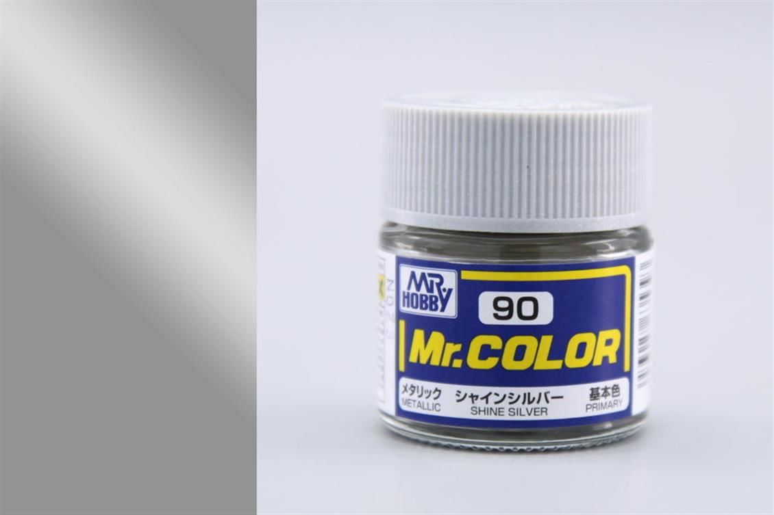 Gunze C090 10 ml. Shine Silver, Mr.Color Serisi Maket Boyası