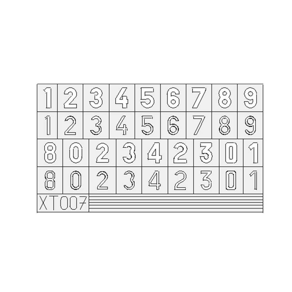 EDUARD XT007 1/35 German Numbers Small Maket Detay