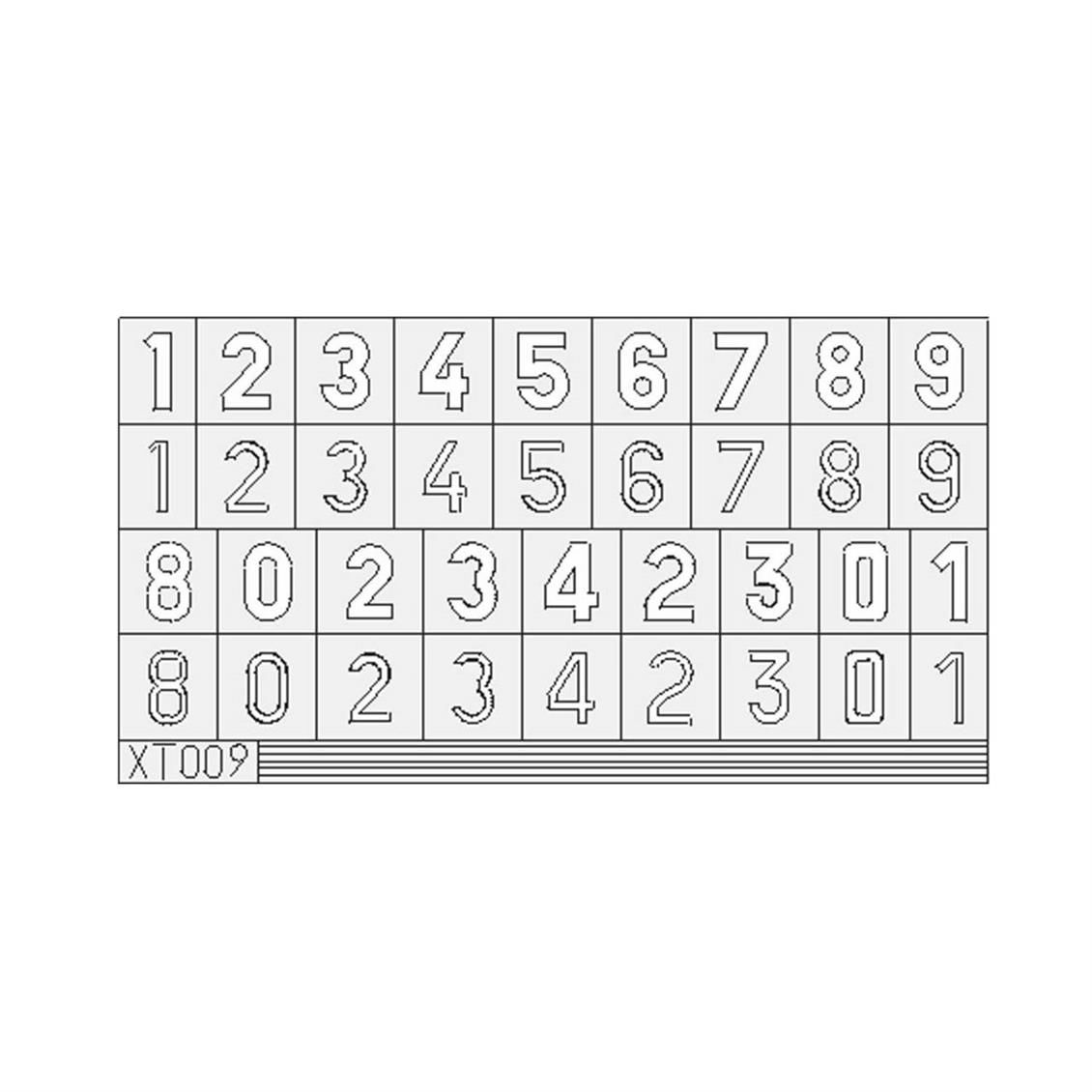 EDUARD XT009 1/35 German Numbers Large Maket Detay