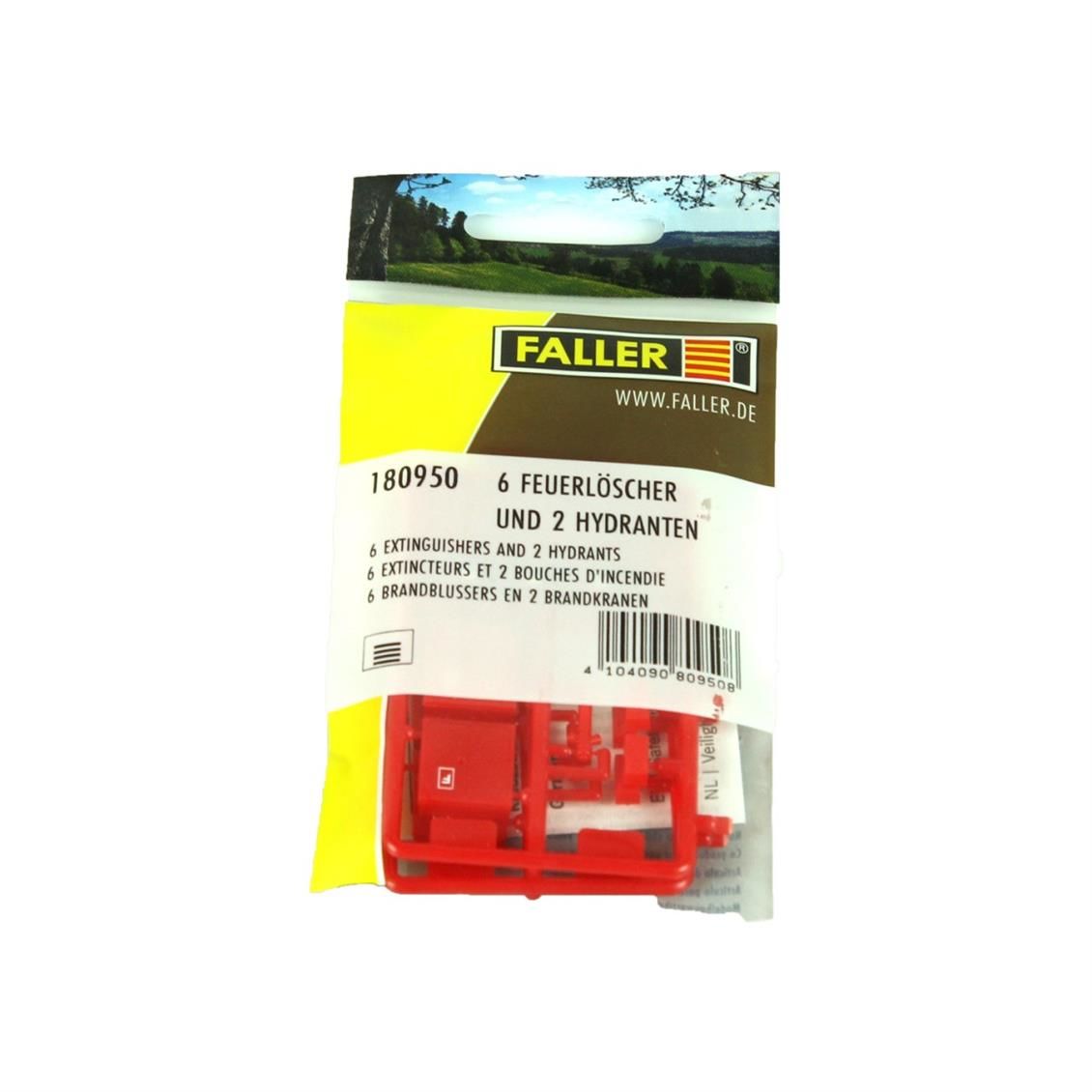 Faller 180950 1/87 Yangın Söndürme Tüpleri ve Muslukları ( 8 Adet) Demonte Plastik Maketi