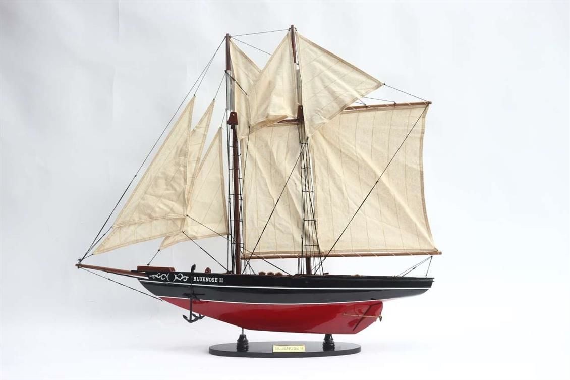 GIANHIEN YT0006P60 BLUENOSE AHŞAP HAZIR YELKENLİ GEMİ MAKETİ