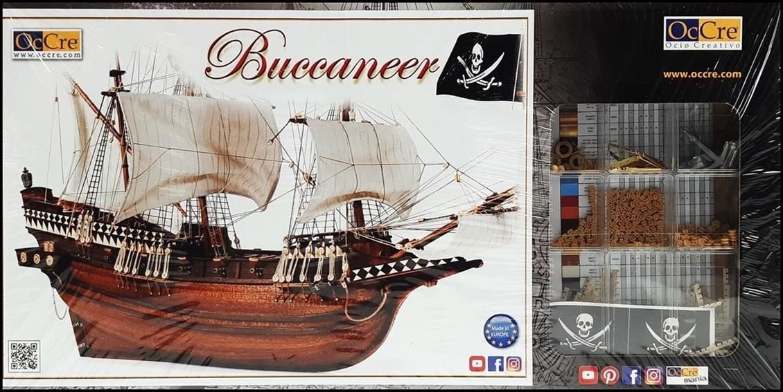 Occre 12002 1/100 Ölçek,  Buccaneer Yelkenli Tekne Ahşap Model Kiti