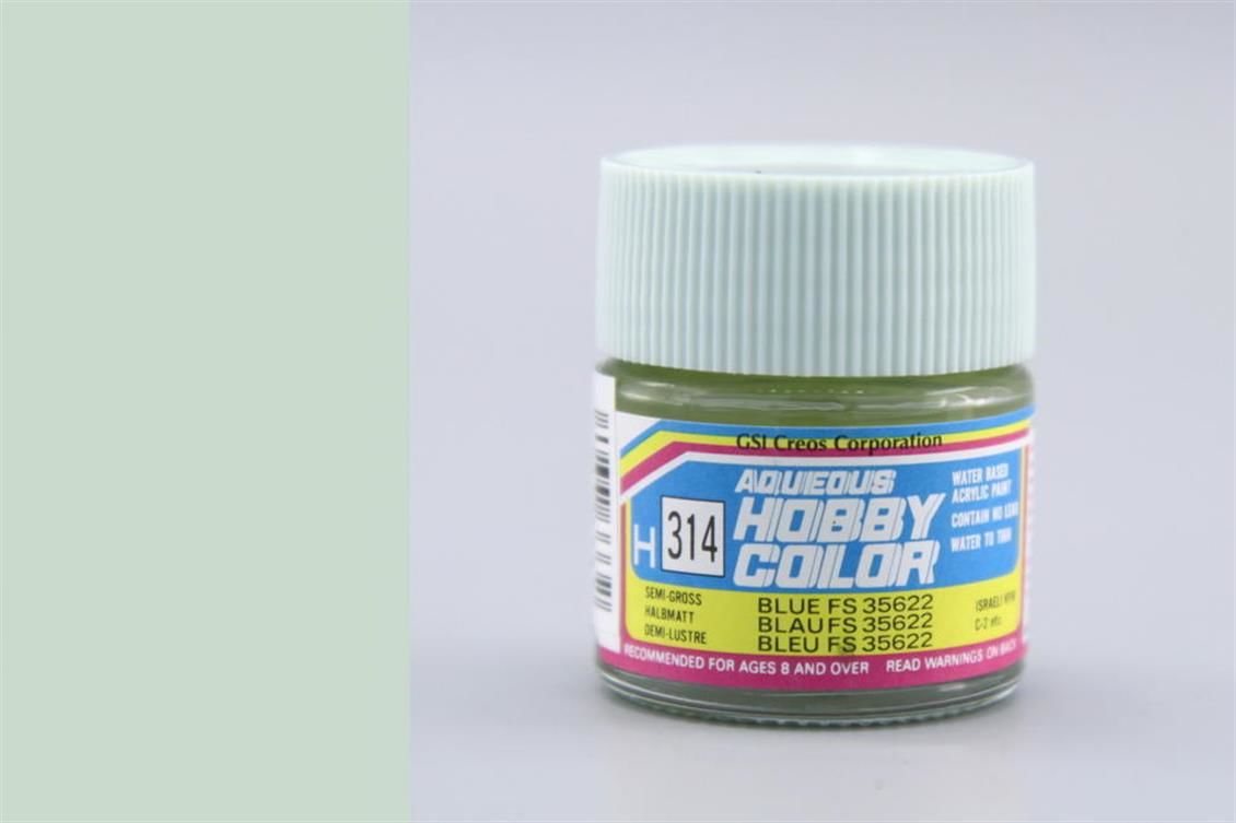 Gunze H314 10 ml. Semi Gloss Blue FS35622, Aqueous Serisi Maket Boyası