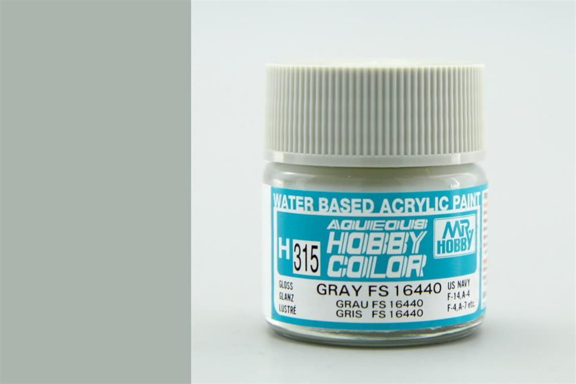Gunze H315 10 ml. Gray FS 16440, Aqueous Serisi Maket Boyası
