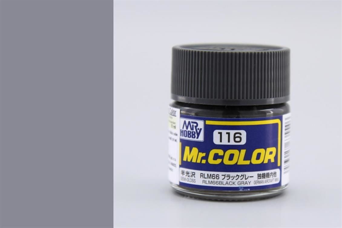 Gunze C116 10 ml. RLM66 Black Gray, Mr.Color Serisi Maket Boyası