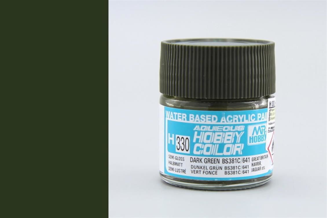 Gunze H330 10 ml. Dark Green BS381C/641, Aqueous Serisi Maket Boyası