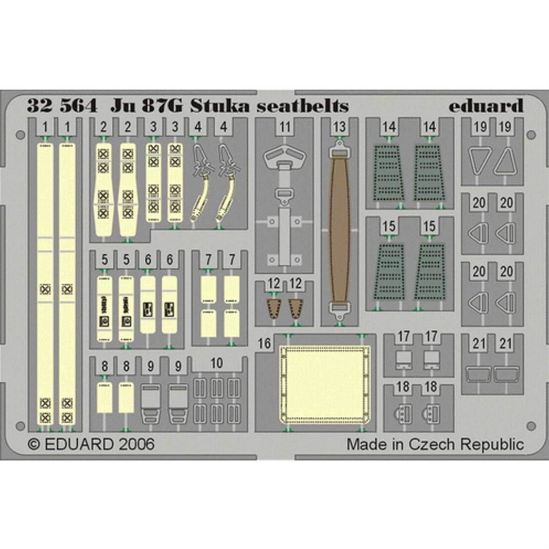 EDUARD 32564 1/32 Ju 87 Stuka seatbelts FOR HASEGA