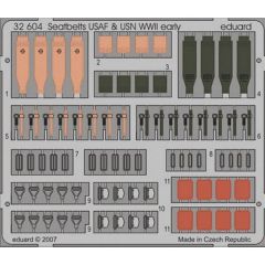 EDUARD 32604 1/32 Seatbelts USAF & USN WWII early