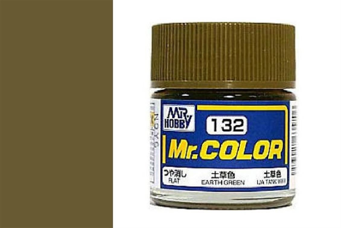 Gunze C132 10 ml. Earth Green, Mr.Color Serisi Maket Boyası