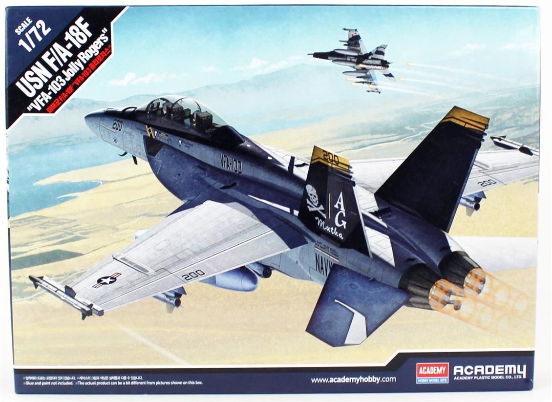 Academy 12535 1/72 USN F/A-18F Savaş Uçağı Demonte Plastik Maketi