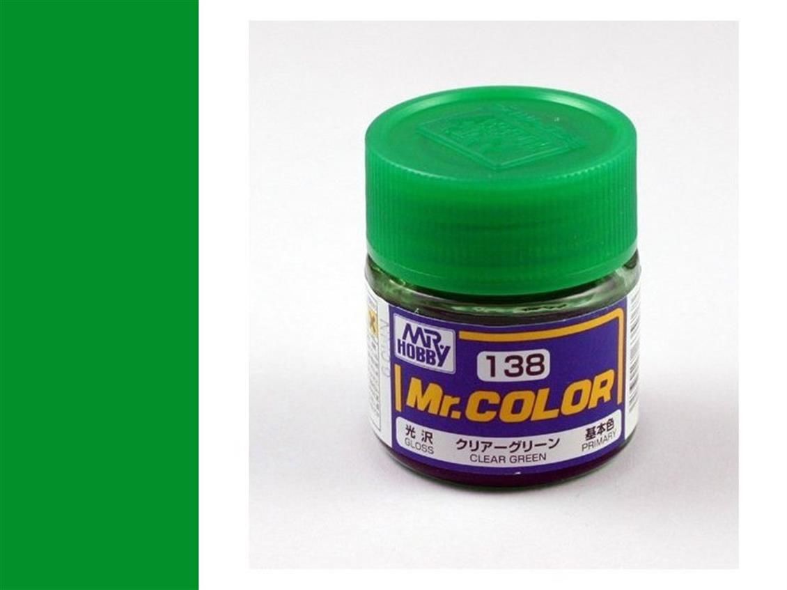 Gunze C138 10 ml. Clear Green, Mr.Color Serisi Maket Boyası