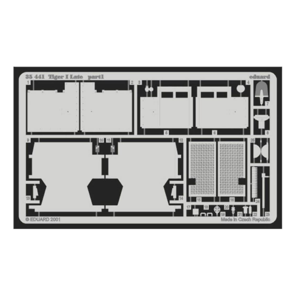 EDUARD 35441 1/35 Tiger I late FOR TAMIYA Maket De