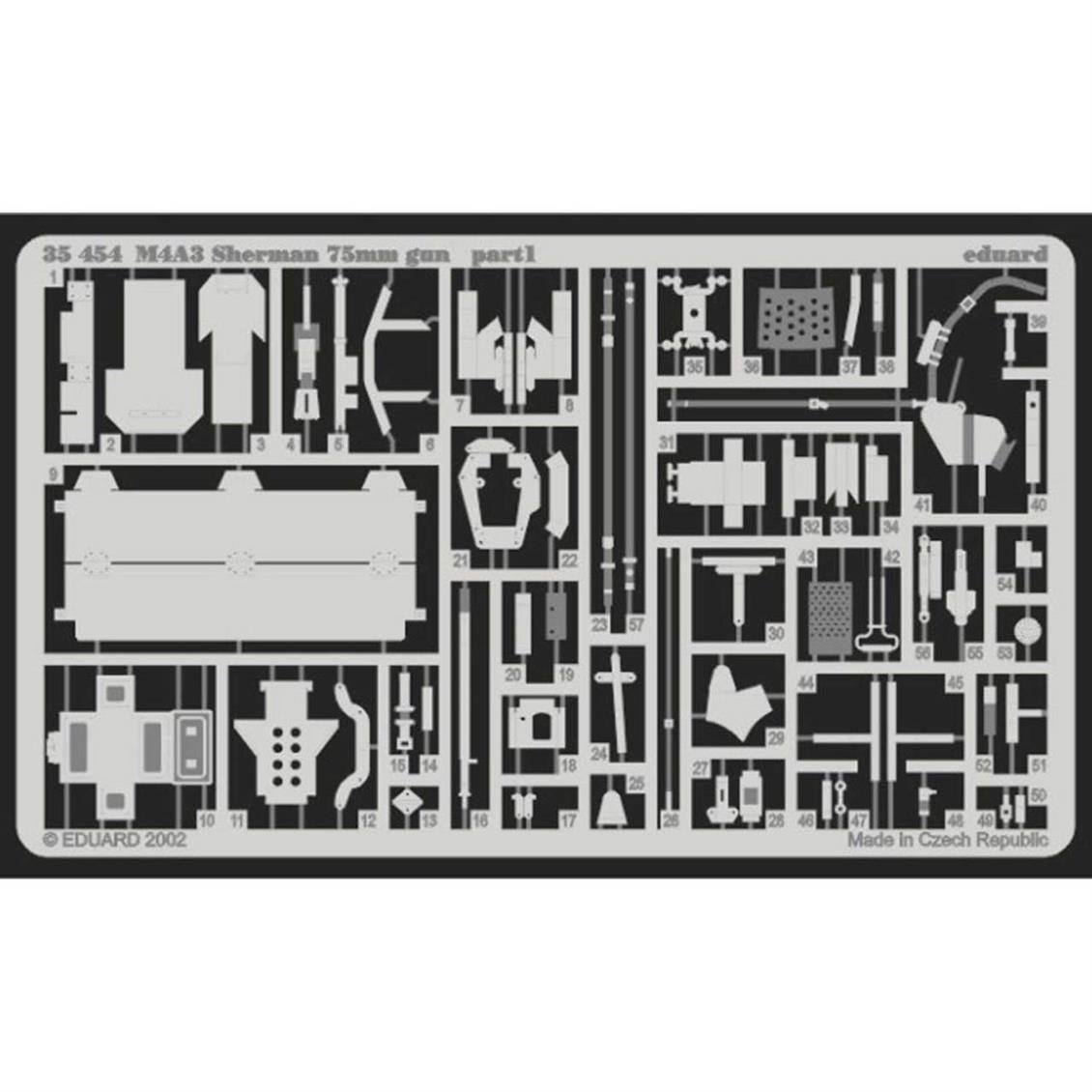 EDUARD 35454 1/35 M-4A3 Sherman 75mm gun FOR TAMIY