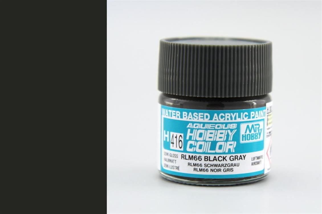 Gunze H416 10 ml. RLM66 Black Gray, Aqueous Serisi Maket Boyası