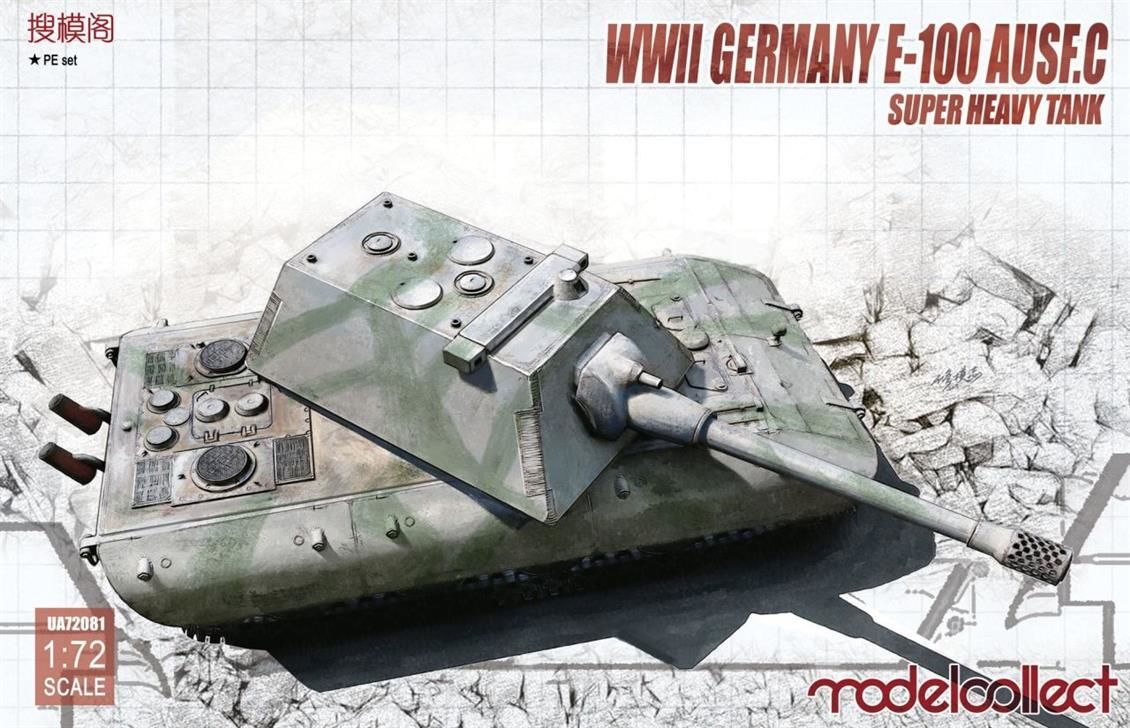 UA72081 1/72 Germany WWII E-100 Heavy Tank with Kr
