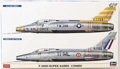 Hasegawa 02200 1/72 Ölçek F-100D Super Sabre Combo (2 kits in the box) Savaş Uçağı Plastik Model Kiti