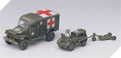 Academy 13403 1/72 Amerikan Ambulans ve Çekici Demonte Plastik Maket Seti