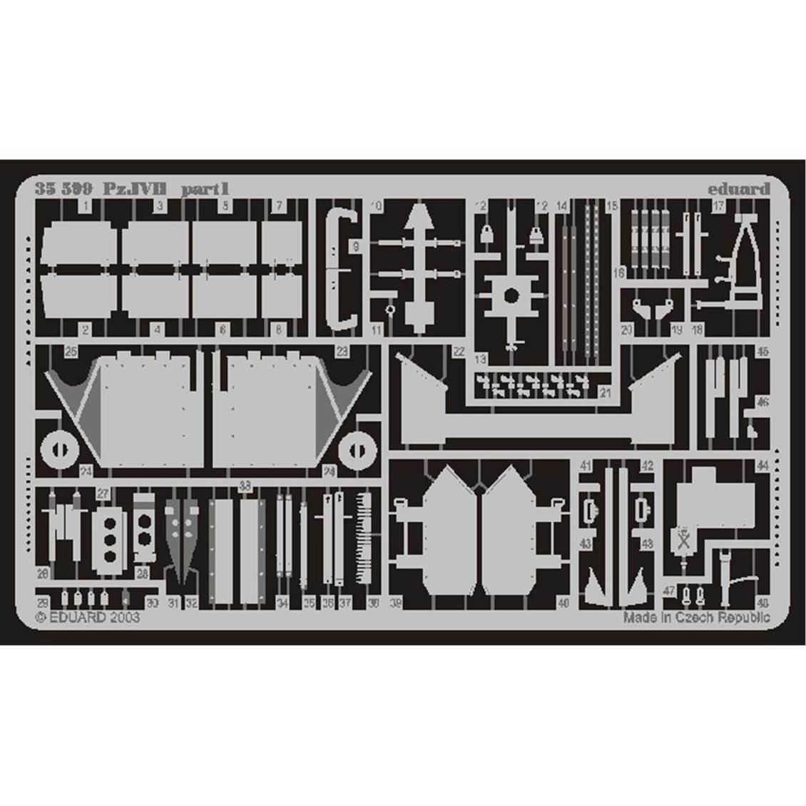EDUARD 35599 1/35 Pz.IV Ausf.H FOR TAMIYA Maket De