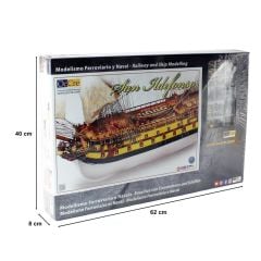 Occre 15004 1/70 Ölçek, San Ildefonso  Yelkenli Tekne Ahşap Model Kiti