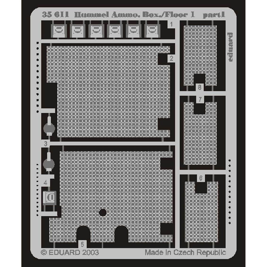 EDUARD 35611 1/35 Hummel Ammo. Box/Floor 1 FOR DRA