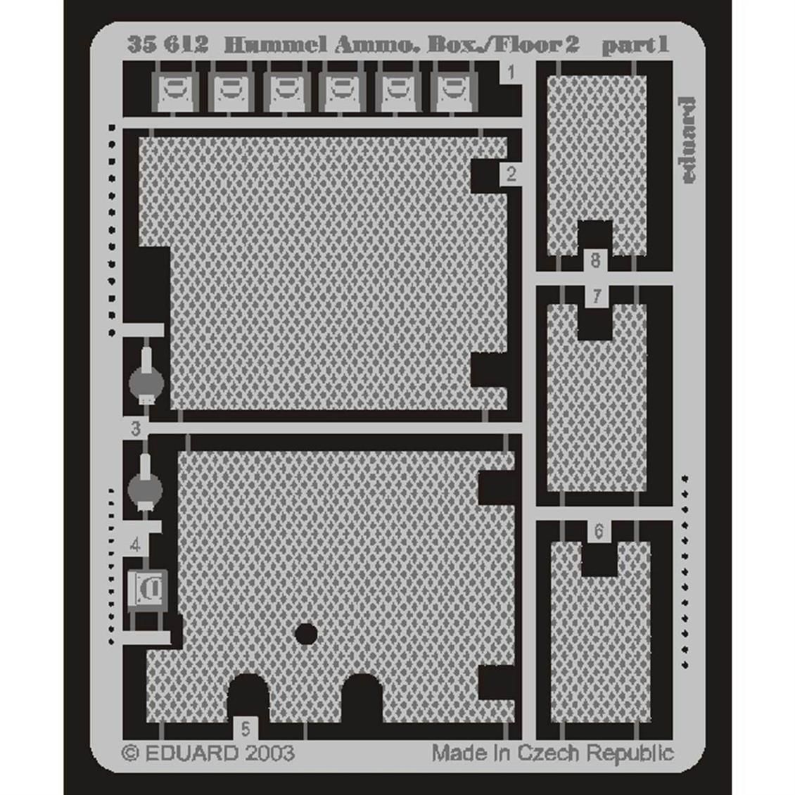 EDUARD 35612 1/35 Hummel Ammo. Box/Floor 2 Maket D