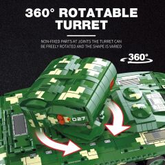 RC Canon Missle Battle Tank Puzzle Model