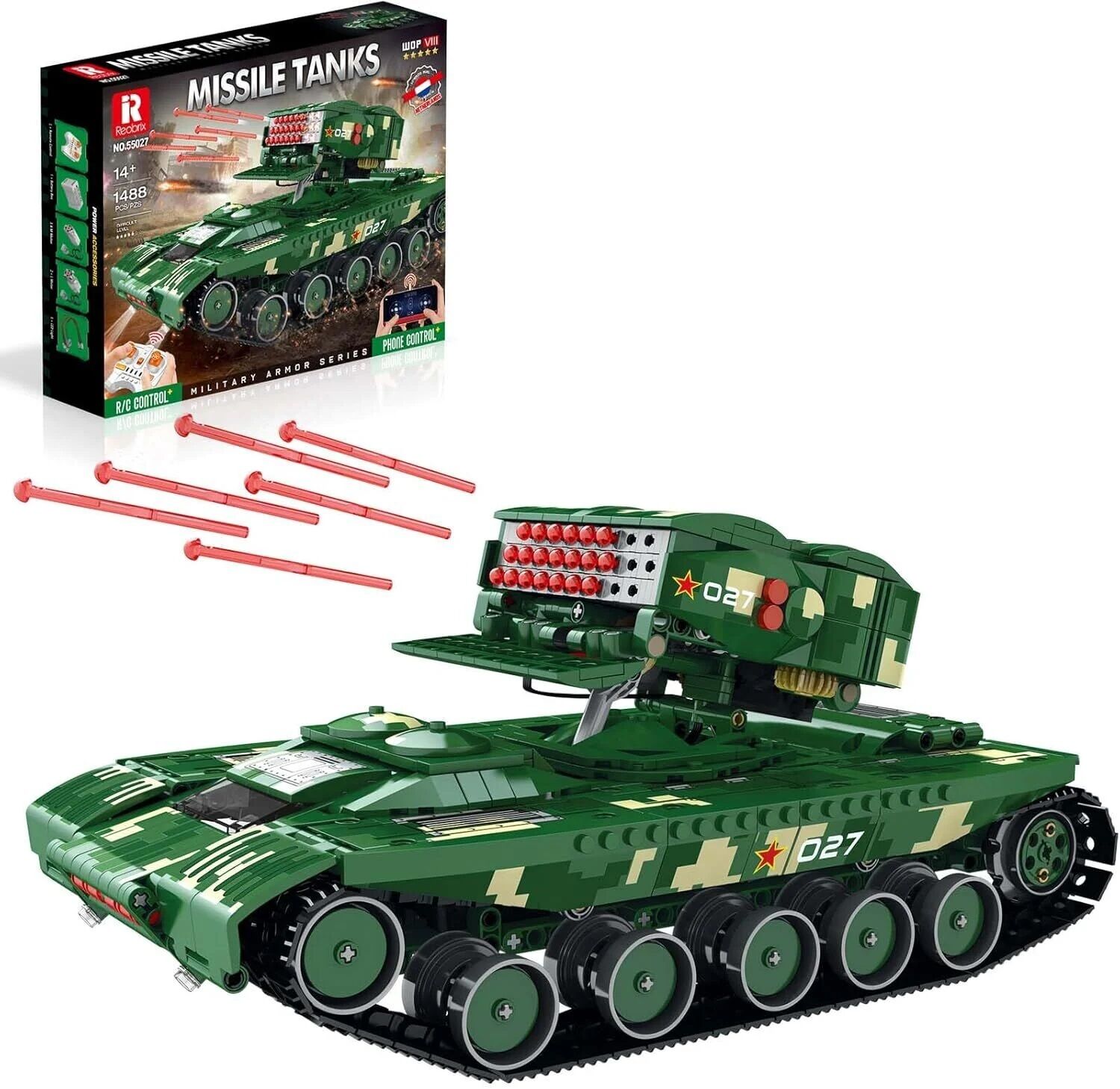 RC Canon Missle Battle Tank Puzzle Model