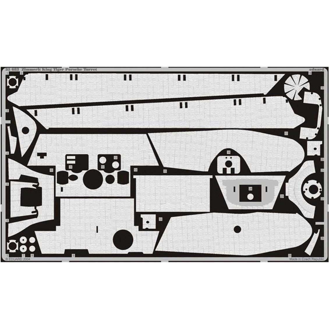 EDUARD 35683 1/35 Zimmerit King Tiger Porsche FOR