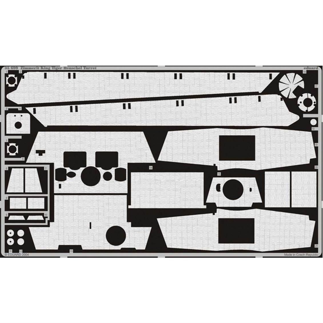 EDUARD 35699 1/35 Zimmerit King Tiger Henschel FOR