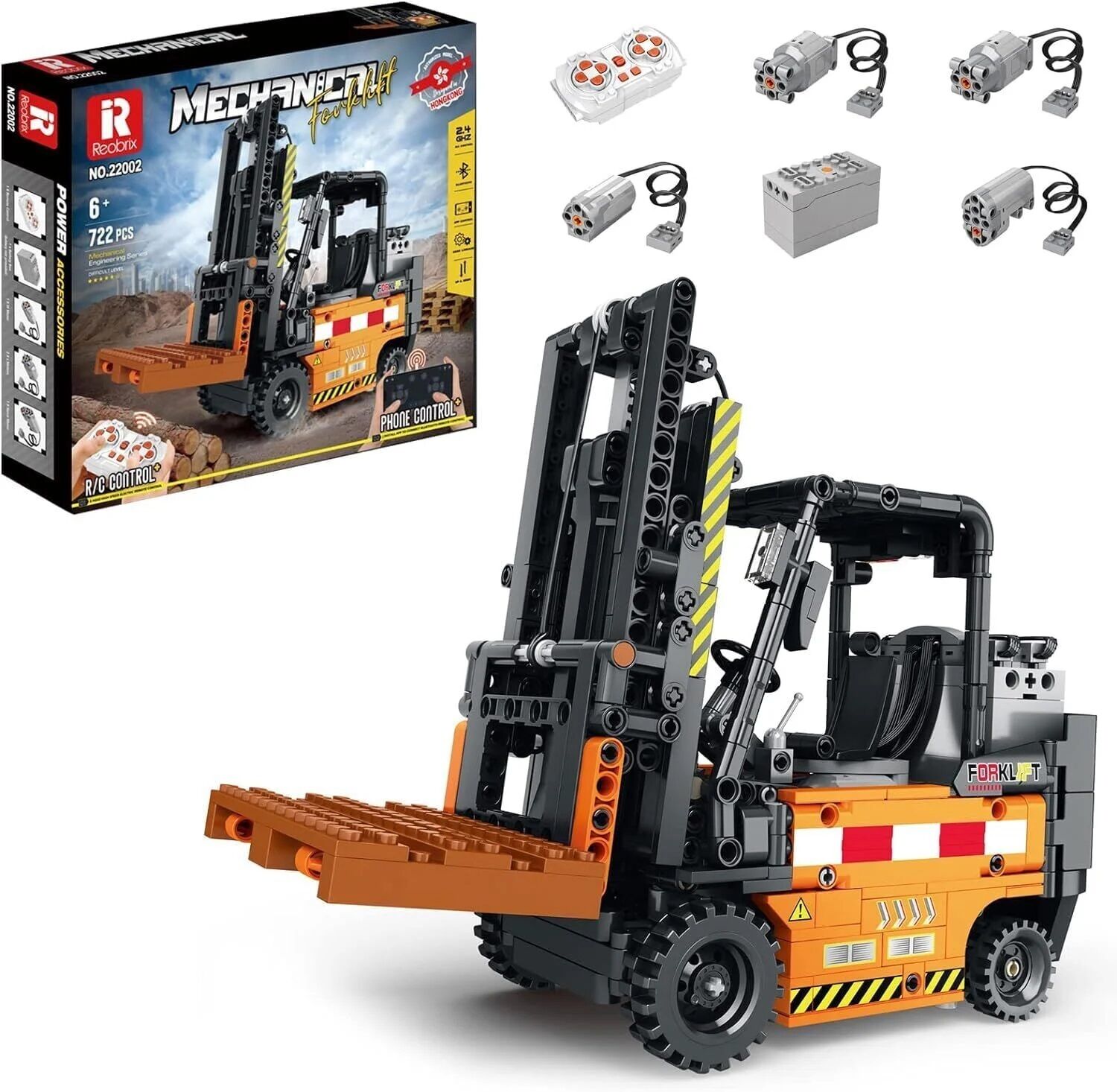 RC Mechanical Forklift Puzzle Model