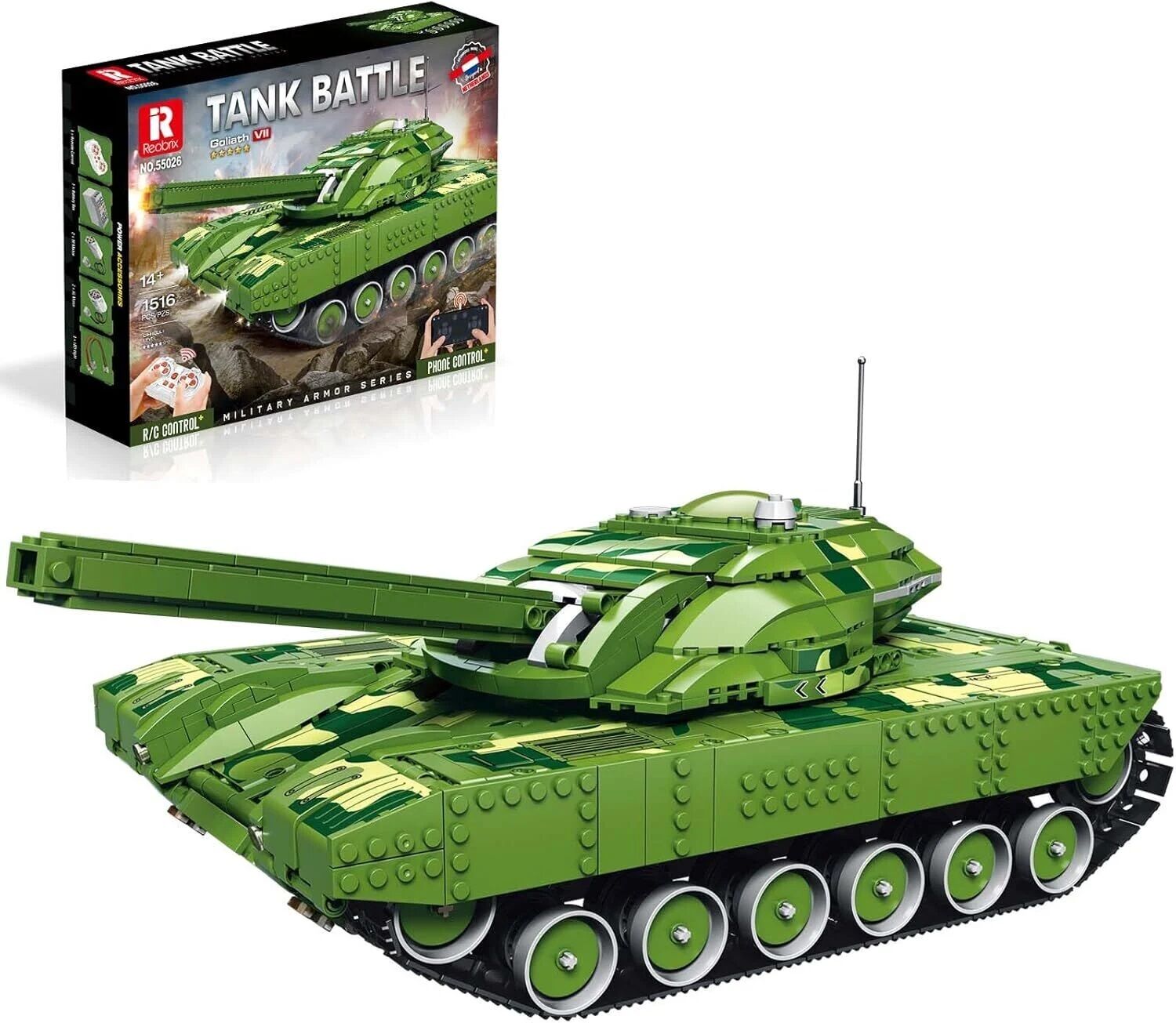 RC Canon Battle Tank Puzzle Model