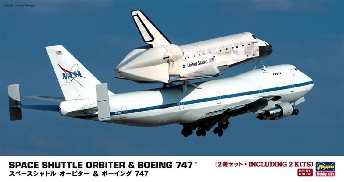 Hasegawa 10680 1/200 Ölçek Uzay Mekiği Orbiter ve Boeing 747 Yolcu Uçağı Demonte Maket Seti