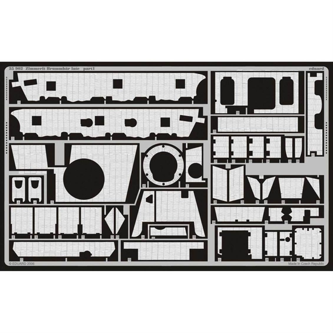 EDUARD 35902 1/35 Zimmerit Brummbär late FOR DRAGO