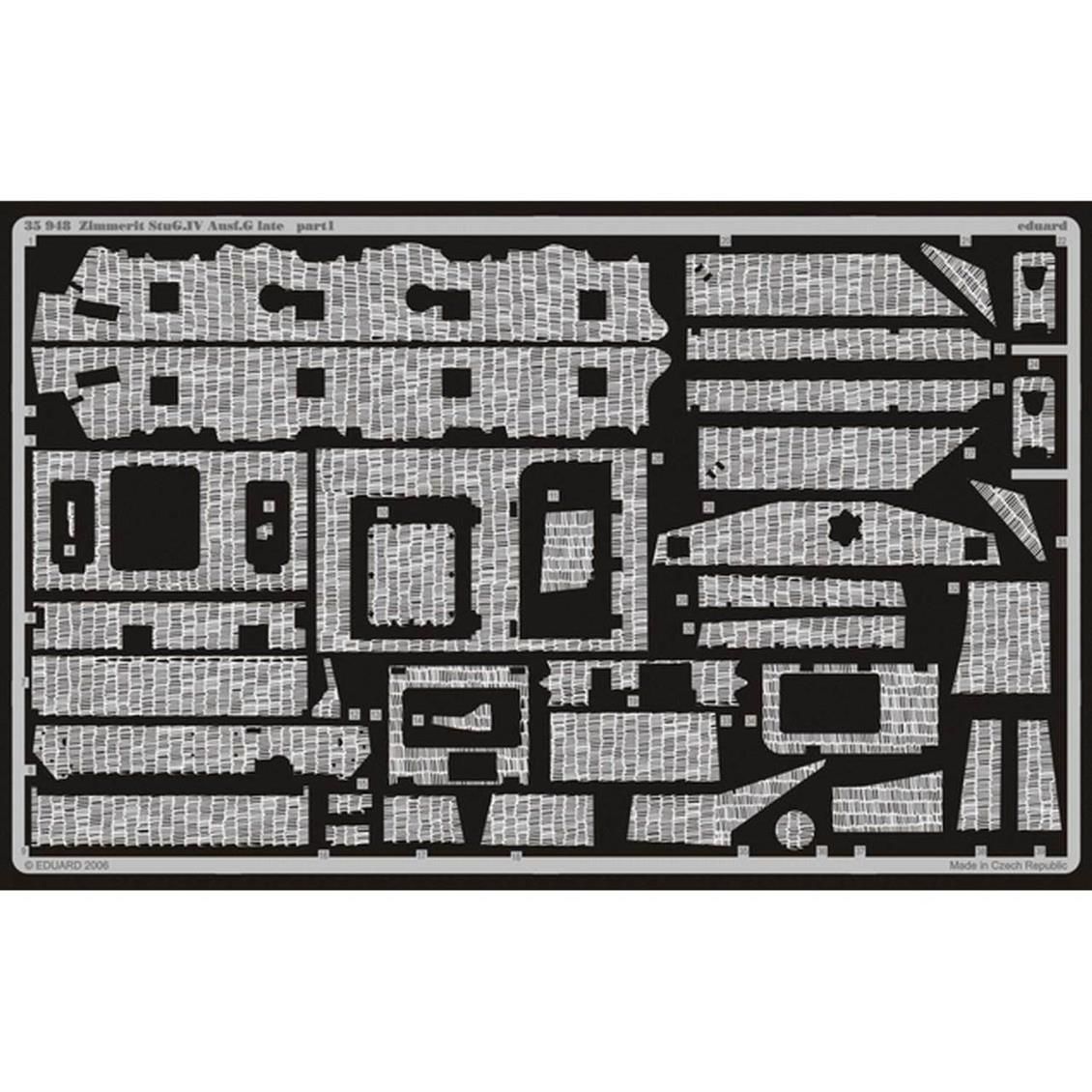 EDUARD 35948 1/35 Zimmerit StuG.IV Ausf.G late FOR