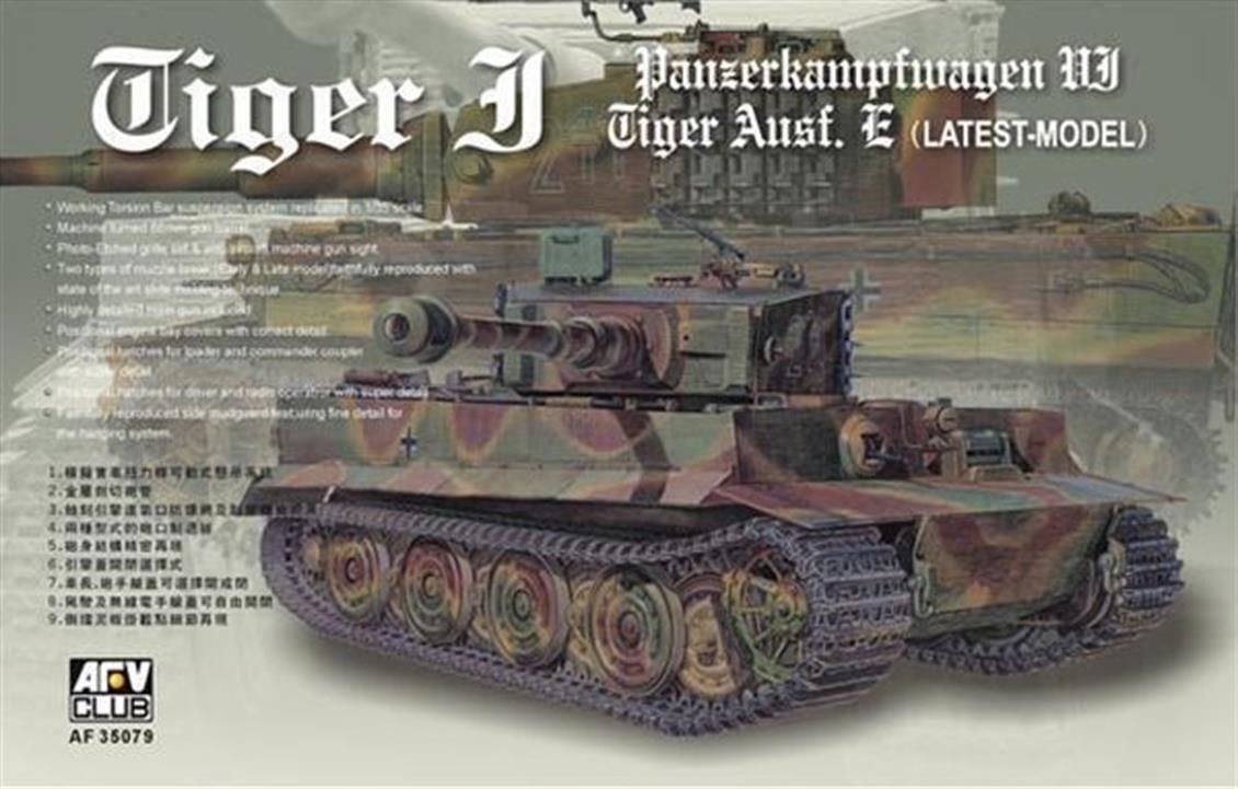 AFV Club AF35079 1/35 Sdkfz.181 Tiger I (Late Type) Tank Demonte Plastik Maketi