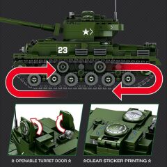 1/30 M4 Sherman Tank Puzzle Maket