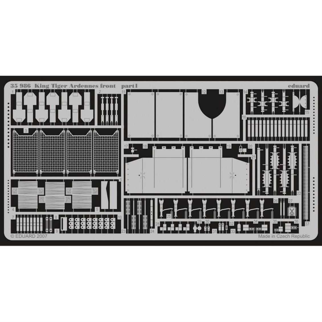 EDUARD 35986 1/35 King Tiger Ardennes front FOR TA