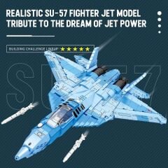 SU-57 Heavy Fighter Sukhoi War Plane Puzzle Maket