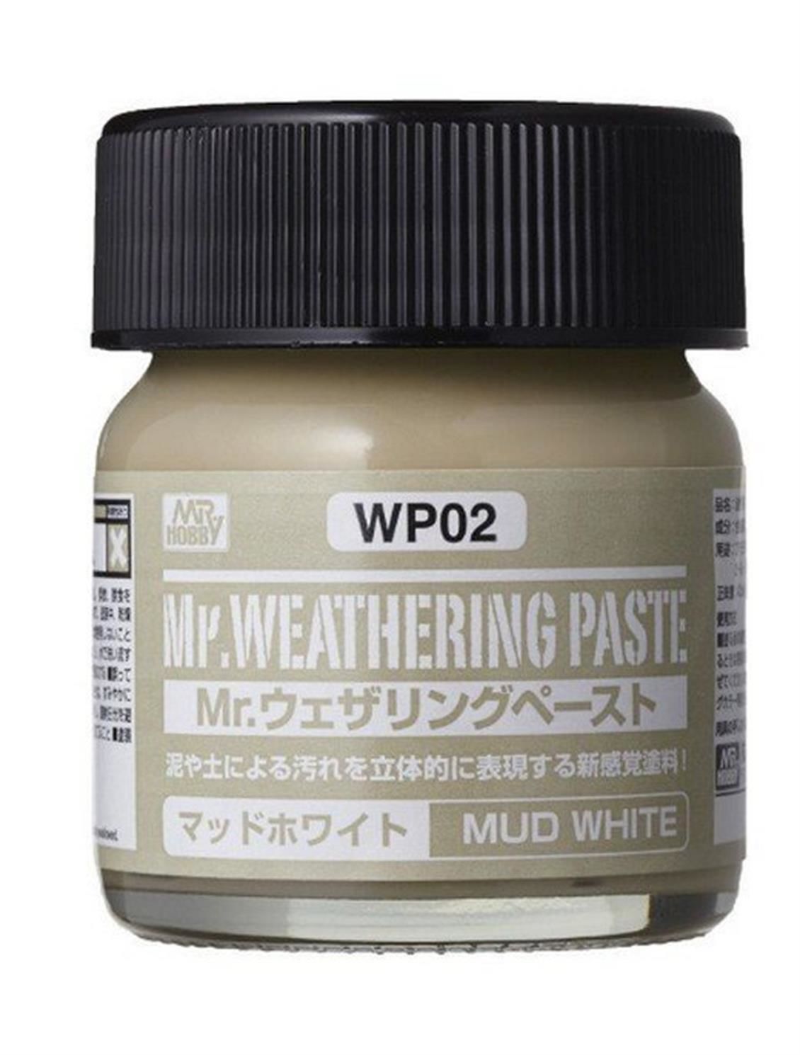 Gunze WP02 40 ml. Mr.Weathering Paste, Mud White, Eskitme Macunu