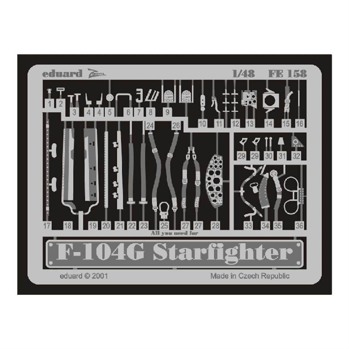EDUARD FE158 1/48 F-104G FOR HASEGAWA Maket Detay