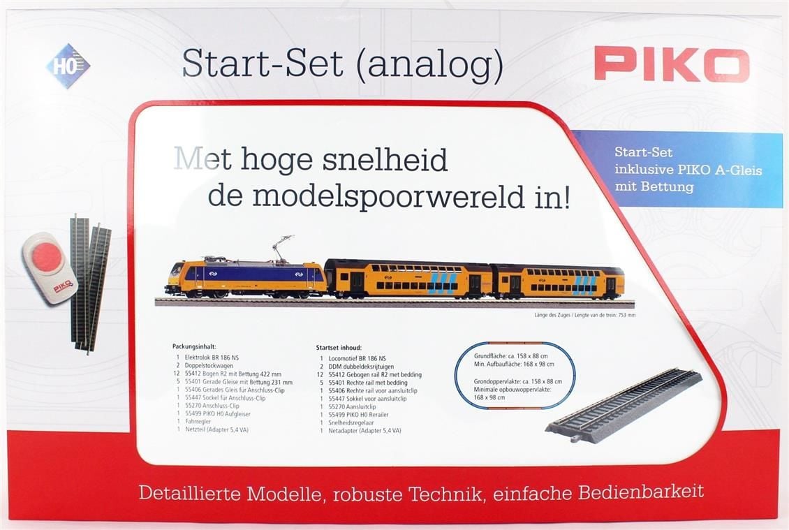 S-Set E-Lok Personenzug mit 2 Doppelstocksitzwagen NS A-Gleis & B V