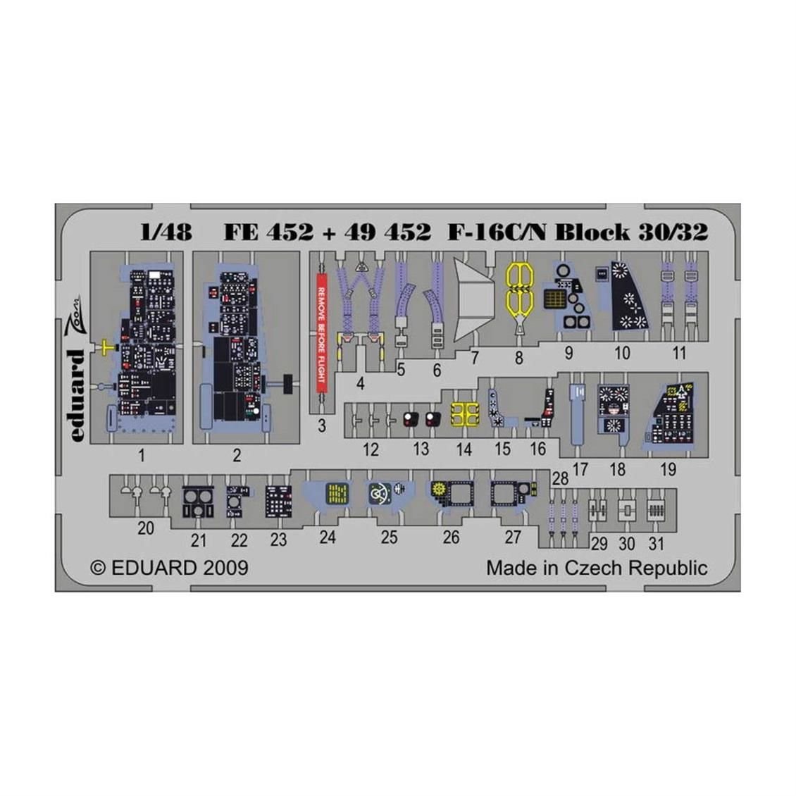 EDUARD FE452 1/48 F-16C/N Block 30/32 S.A. FOR TAM