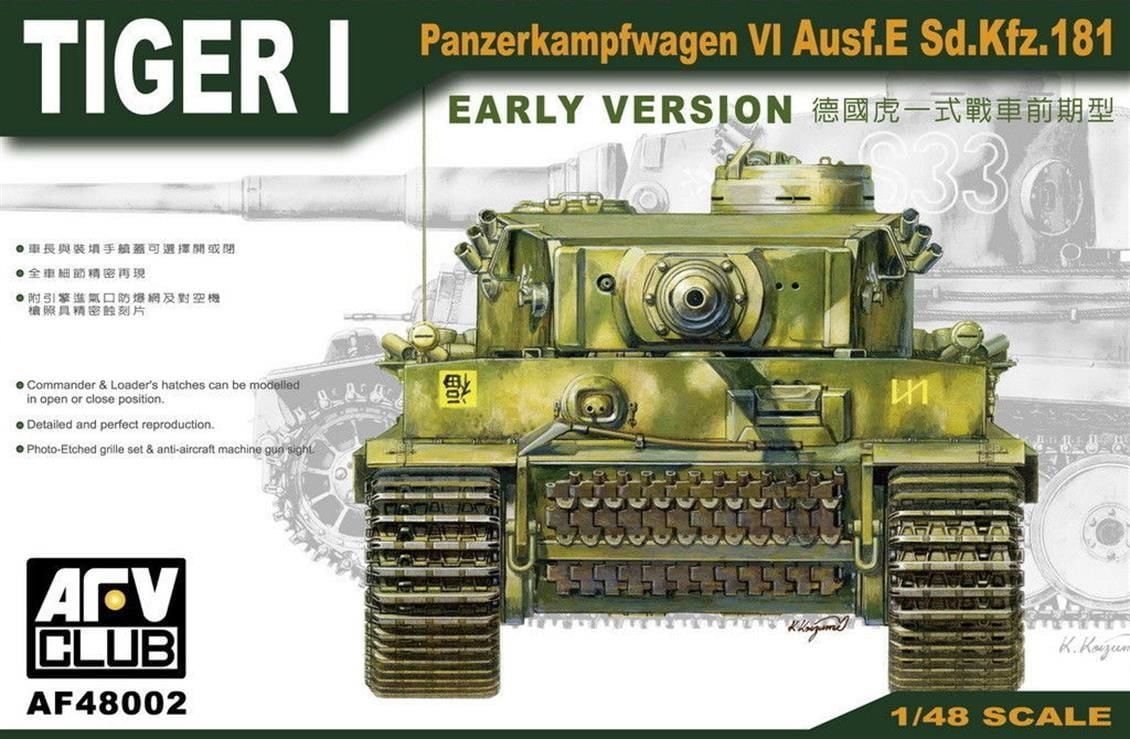AFV Club AF48002 1/48 Tiger I Erken Dönem Tankı Demonte Plastik Maketi
