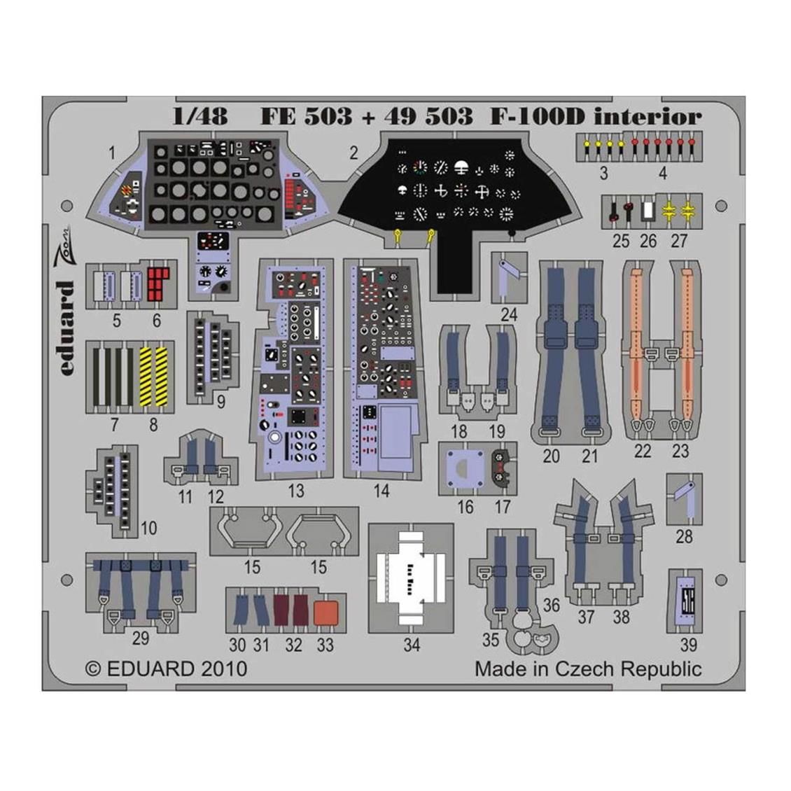 EDUARD FE503 1/48 F-100D interior S.A. FOR TRUMPET