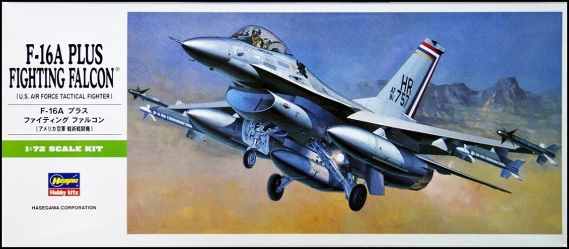 Hasegawa B1 00231 1/72 Ölçek F-16A Plus Fighting Falcon Savaş Uçağı Plastik Model Kiti