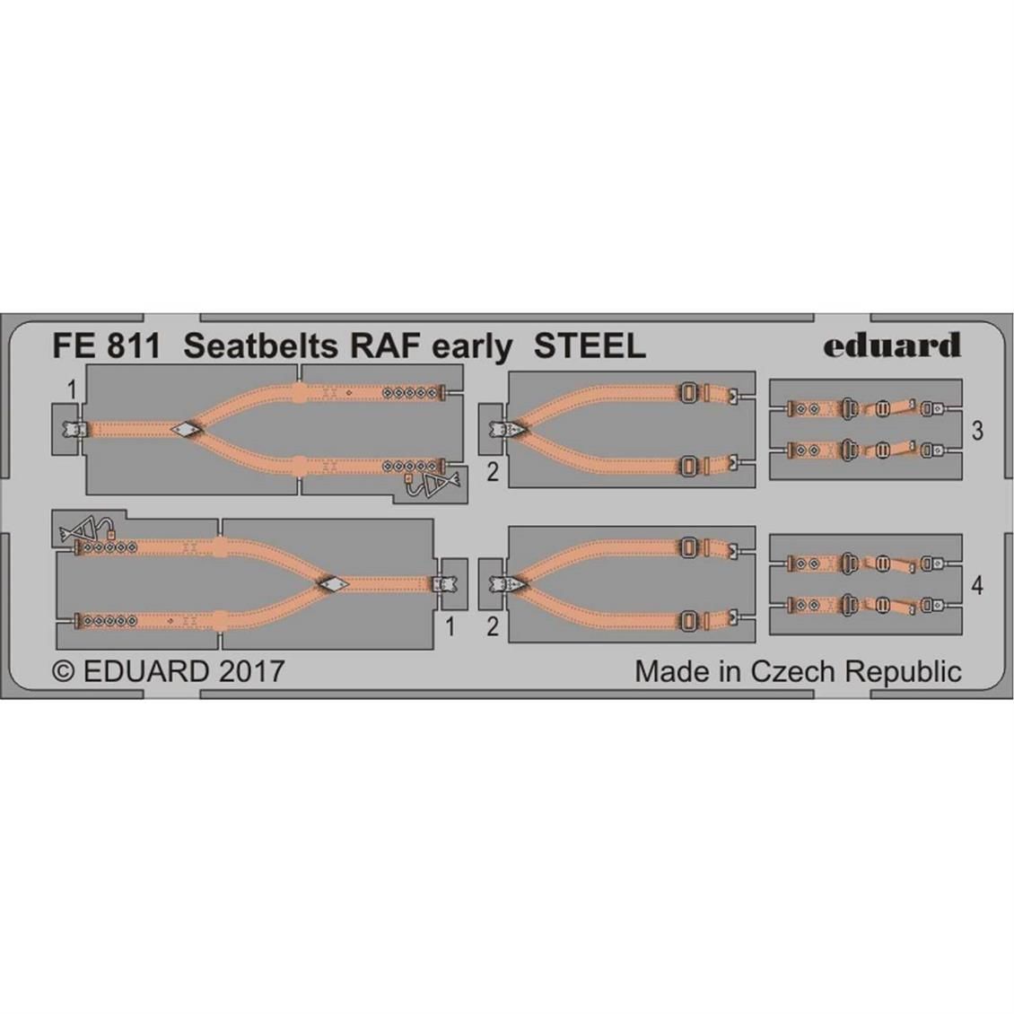 EDUARD FE811 1/48 Seatbelts RAF early STEEL Maket