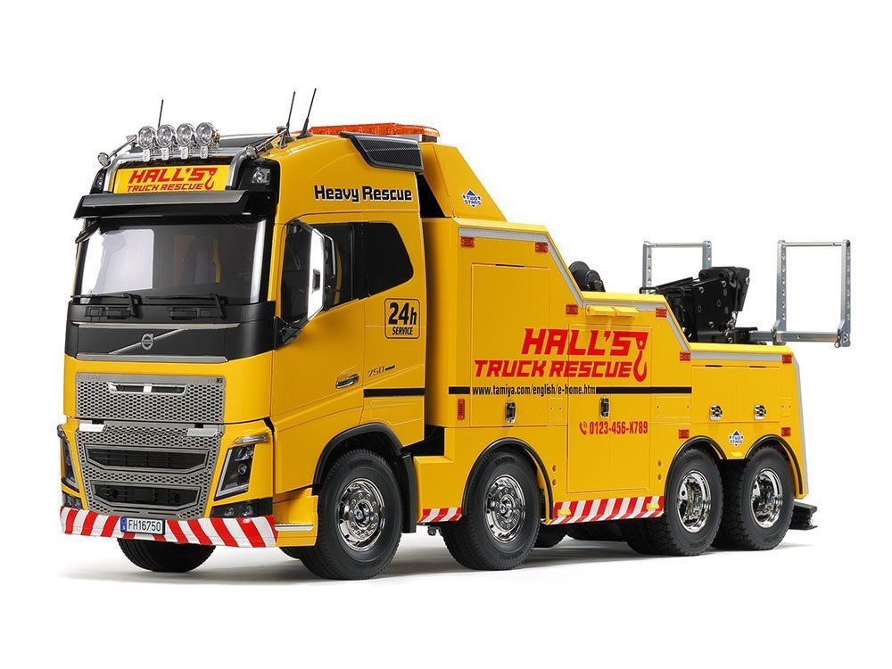 ホビーラジコン TAMIYA 1/14 Volvo FH16 Tow Truck TAMİYA, 1/14 R/C Volvo FH16 Tow Truck Kit (Demonte),