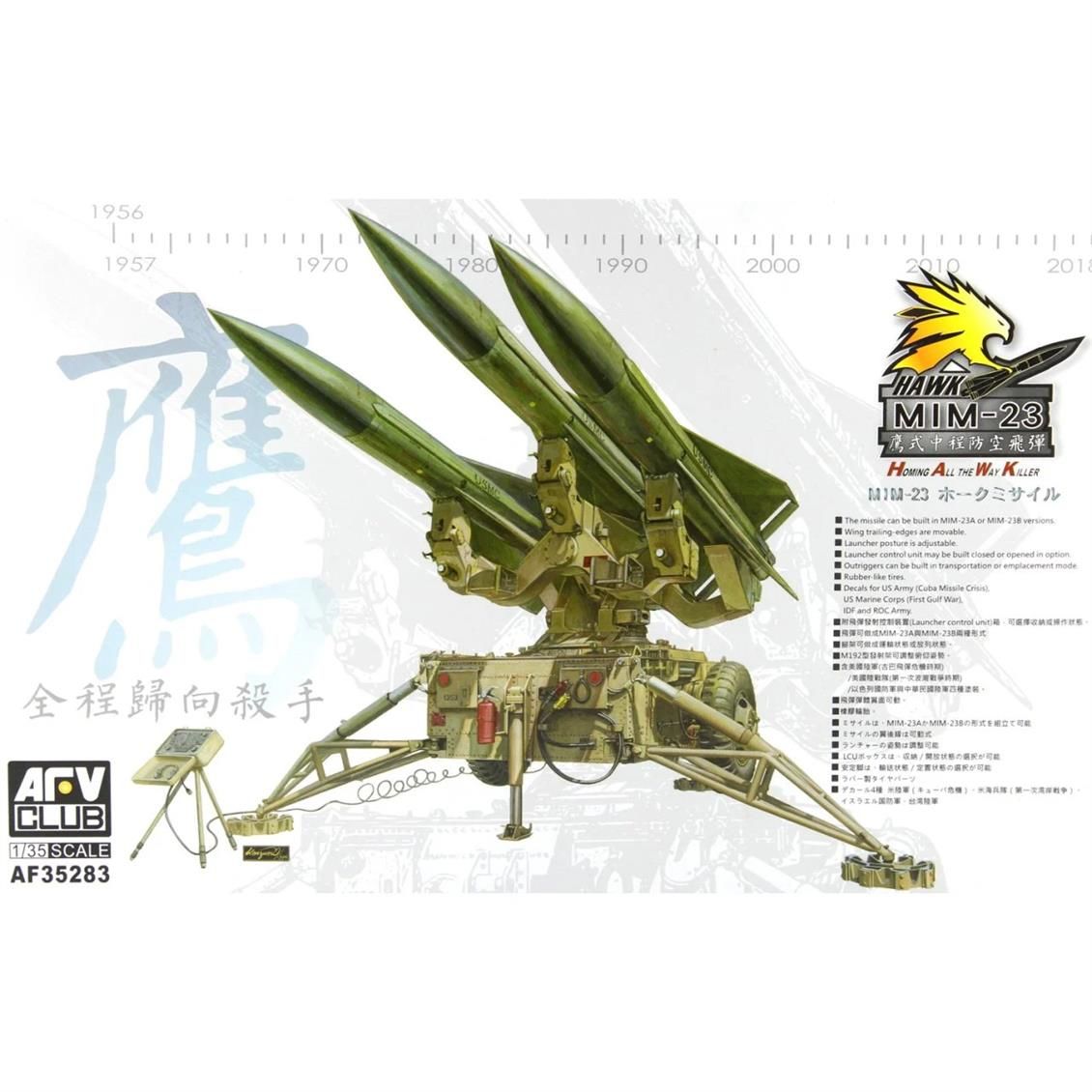 AFV Club AF35283 1/35 MIM-23 HAWK (Homing All the Way Killer) Uçak Savar Demonte Plastik Maketi